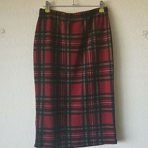 Tartan pencil skirt